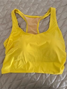 Swimsuits  for all Yellow Racerback Crop swim top Women Intimates
